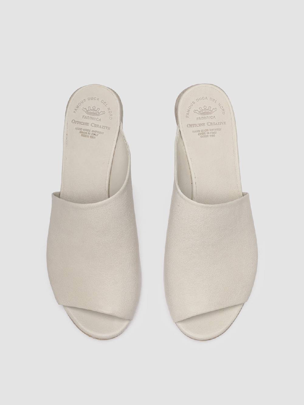 Officine Creative HELYETTE 016 Sabot in Pelle Bianca Offerta