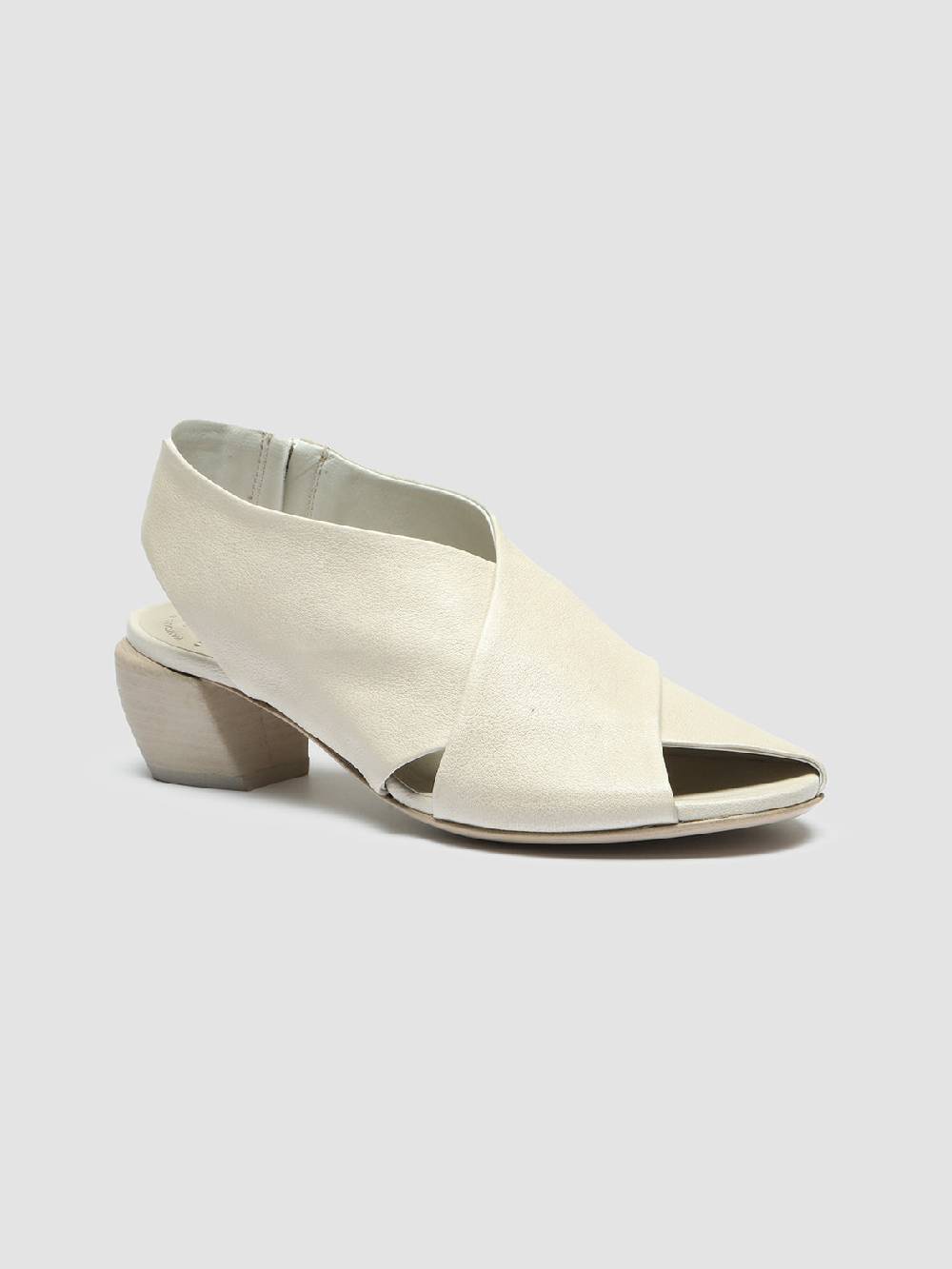 Officine Creative HELYETTE 024 Off White Leather Slide Sandals Economico