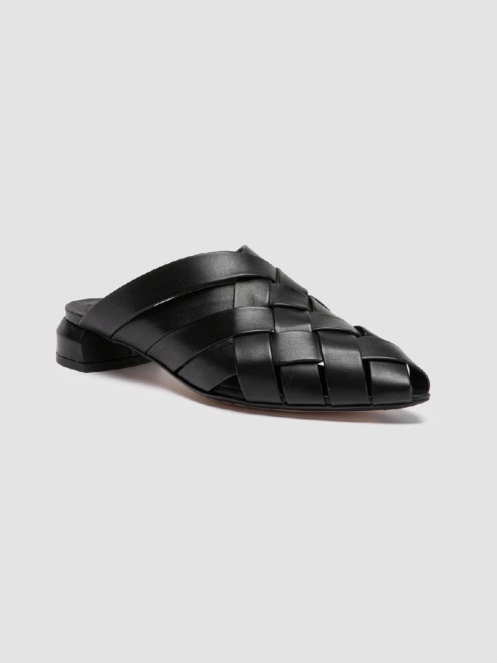 Officine Creative SAGE 105 Sandali Sabot in Pelle Nera In Vendita