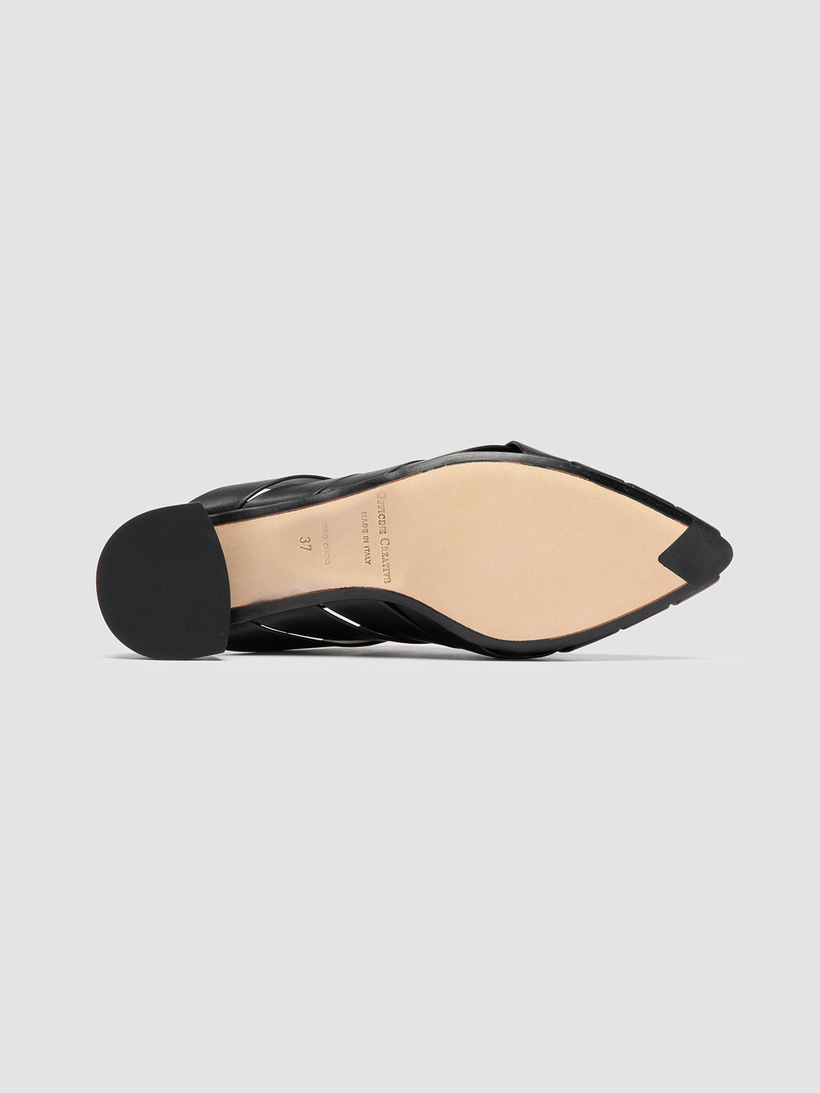 Officine Creative SAGE 105 Sandali Sabot in Pelle Nera In Vendita