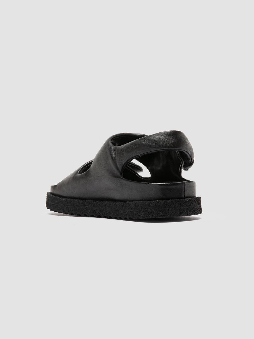Officine Creative SANDS 102 Sandali Sling Back in Pelle Nera Offerte