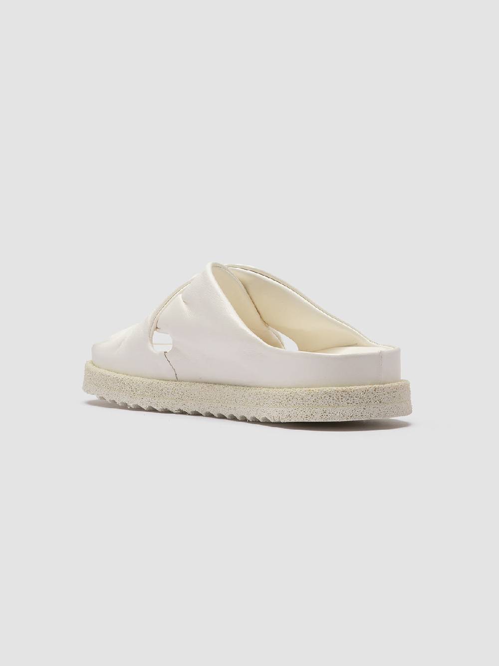 Officine Creative SANDS 103 Sandali Slide in Pelle Bianca Negozi Online