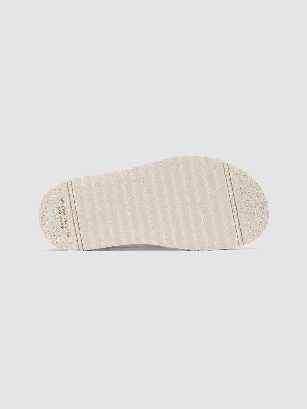 Officine Creative SANDS 103 Sandali Slide in Pelle Bianca Negozi Online