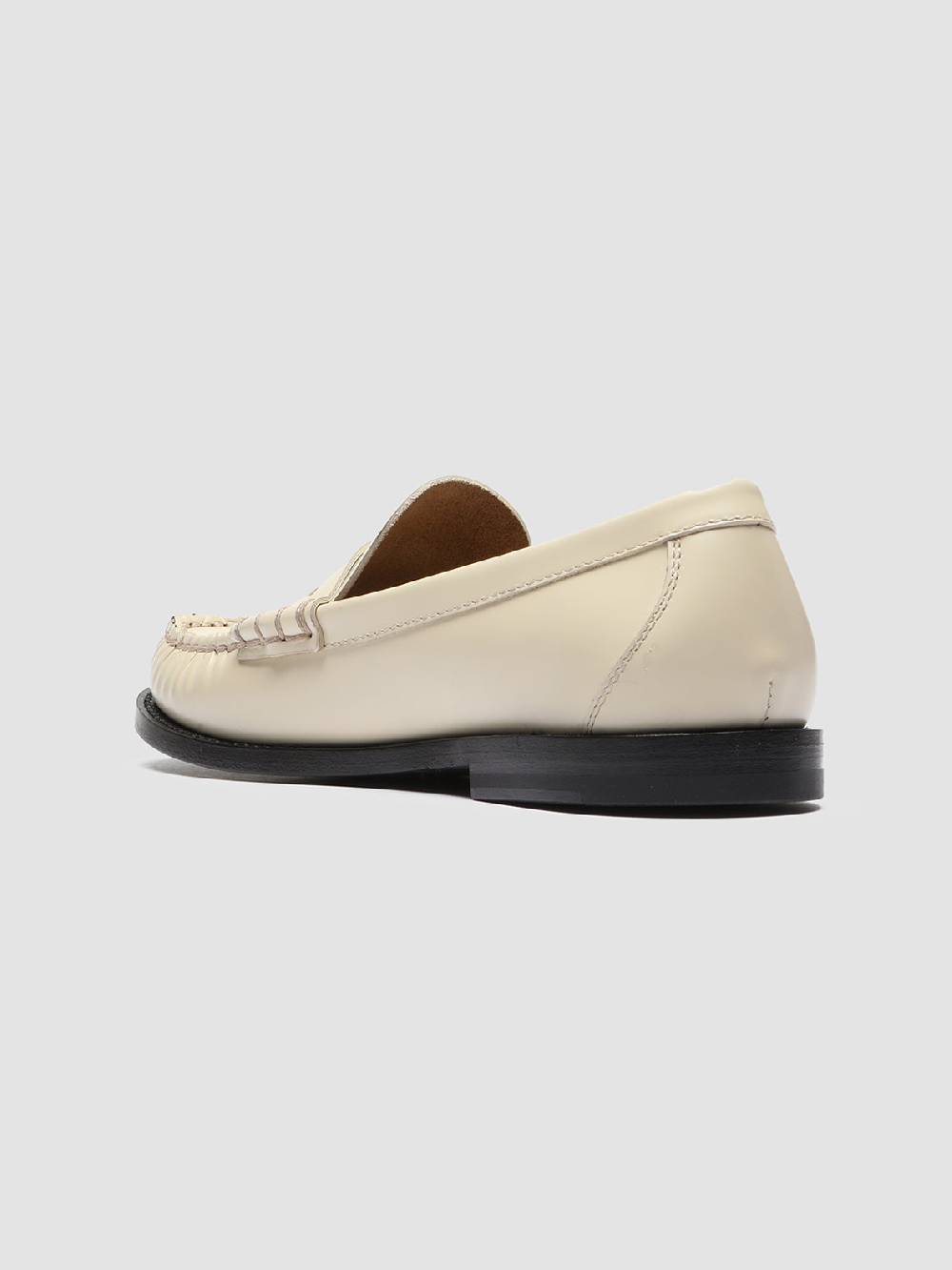 Officine Creative ZIVAGO 103 Ivory Leather Penny Loafers Vendita Calda