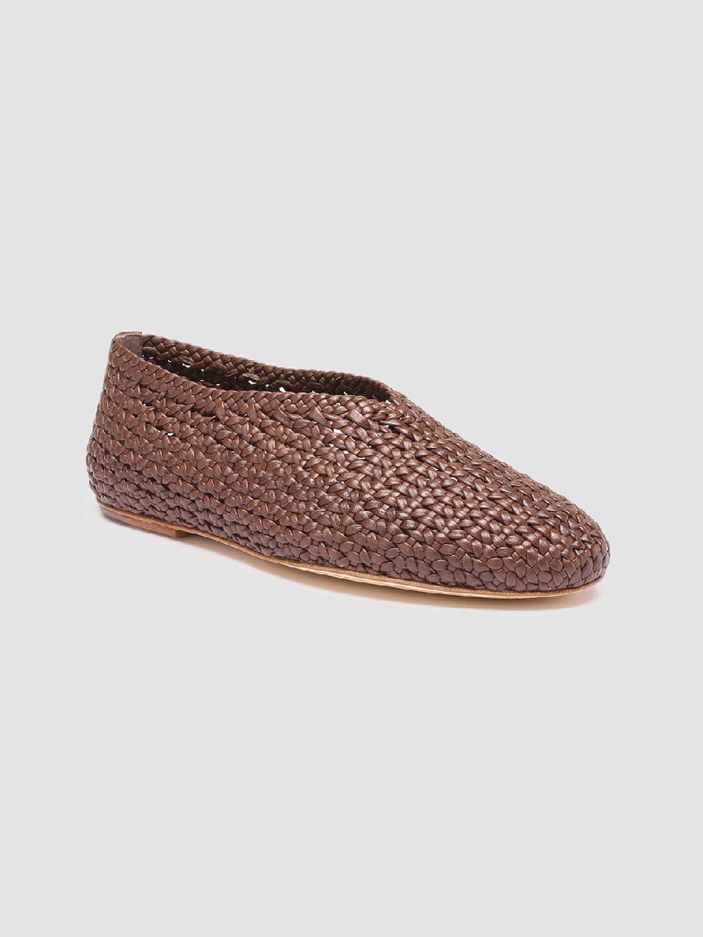 Officine Creative BESSIE 011 Mocassini in Pelle Marrone Promozione Limitata