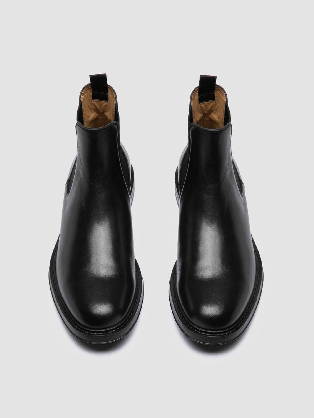 Officine Creative UNIFORM 005 Stivaletti Chelsea in Pelle Nera Vendite Flash
