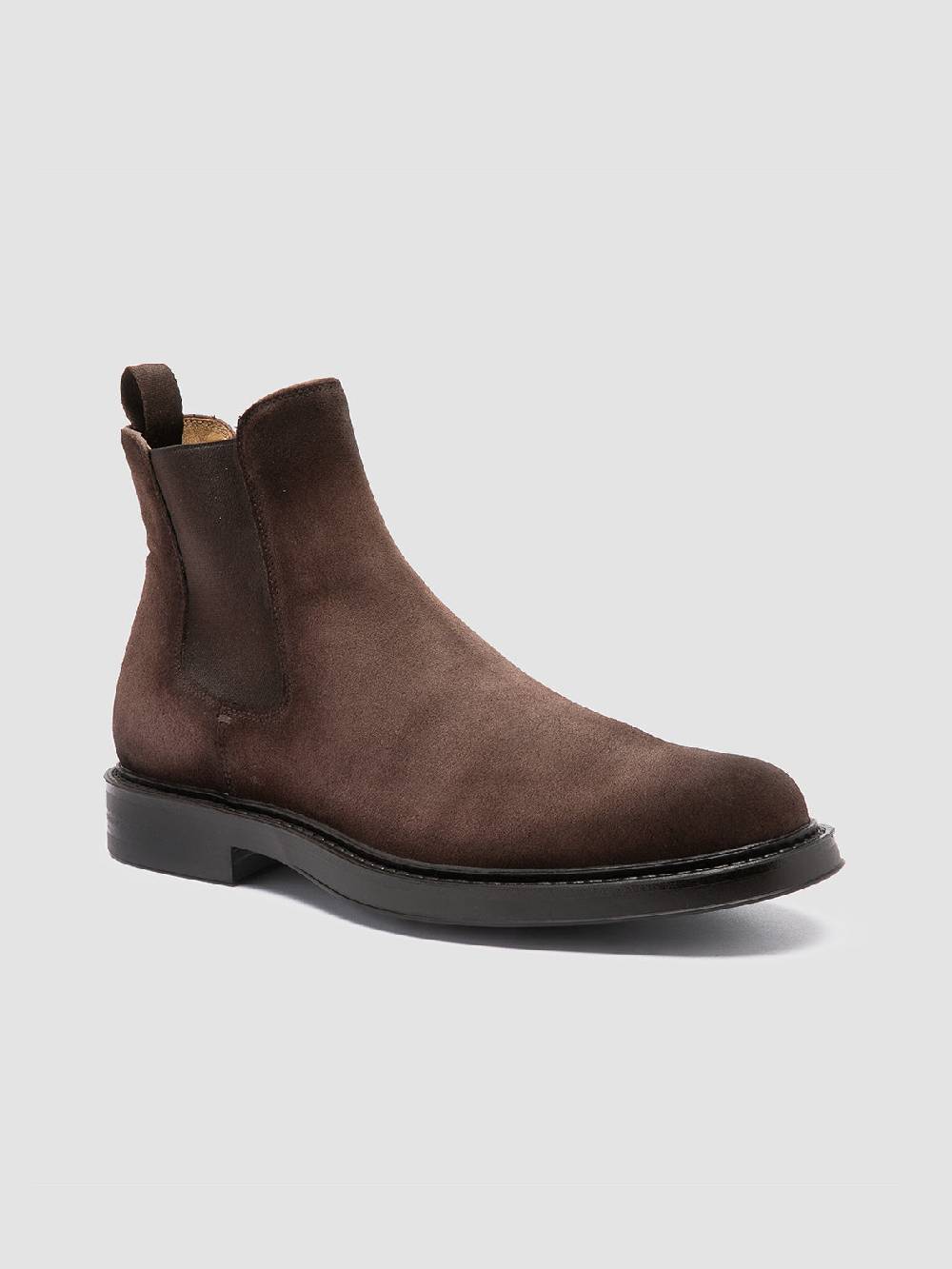 Officine Creative UNIFORM 005 Stivaletti Chelsea in Pelle Scamosciata Marrone Negozio