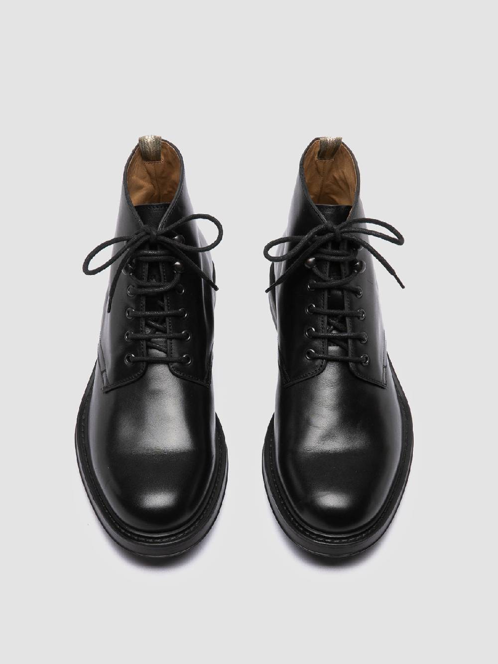 Officine Creative UNIFORM 018 Stivali Neri in Pelle In Saldo