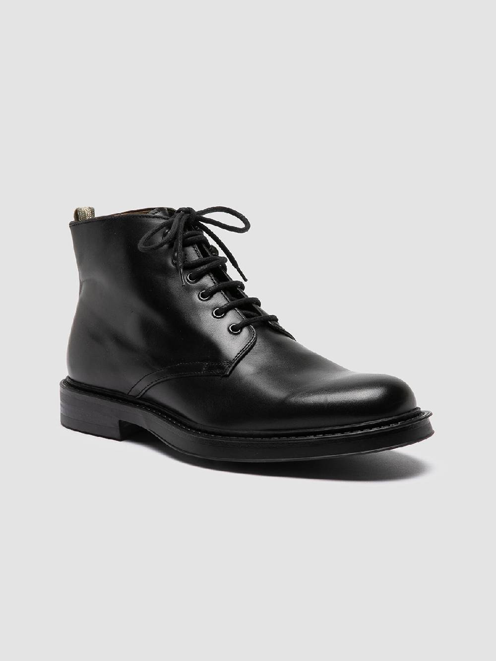 Officine Creative UNIFORM 018 Stivali Neri in Pelle In Saldo