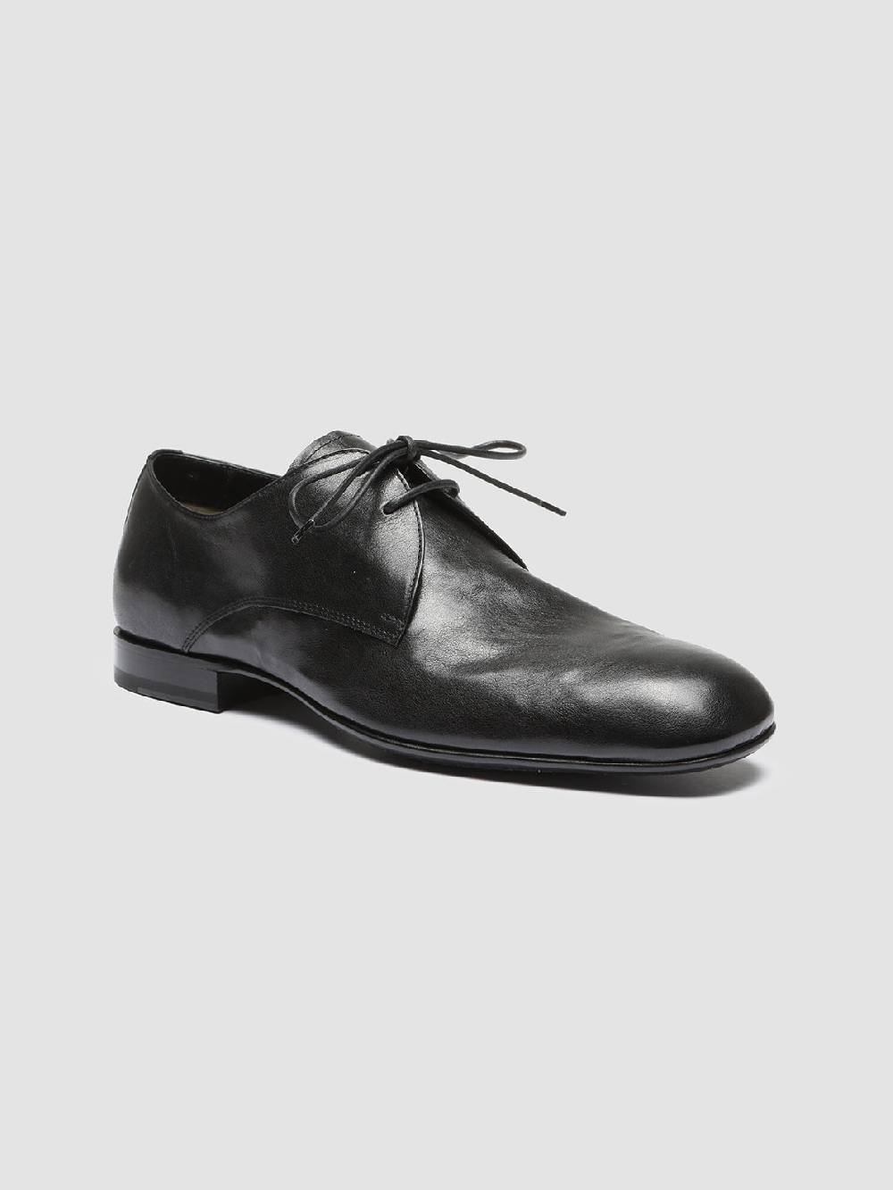 Officine Creative HARVEY 002 Black Leather Derby Shoes Offerta