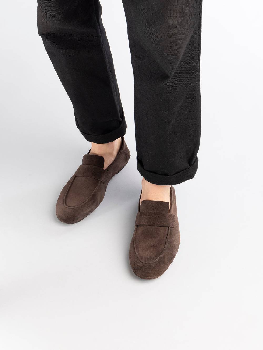 Officine Creative C-SIDE 001 Mocassini in Pelle Scamosciata Tortora Promozione
