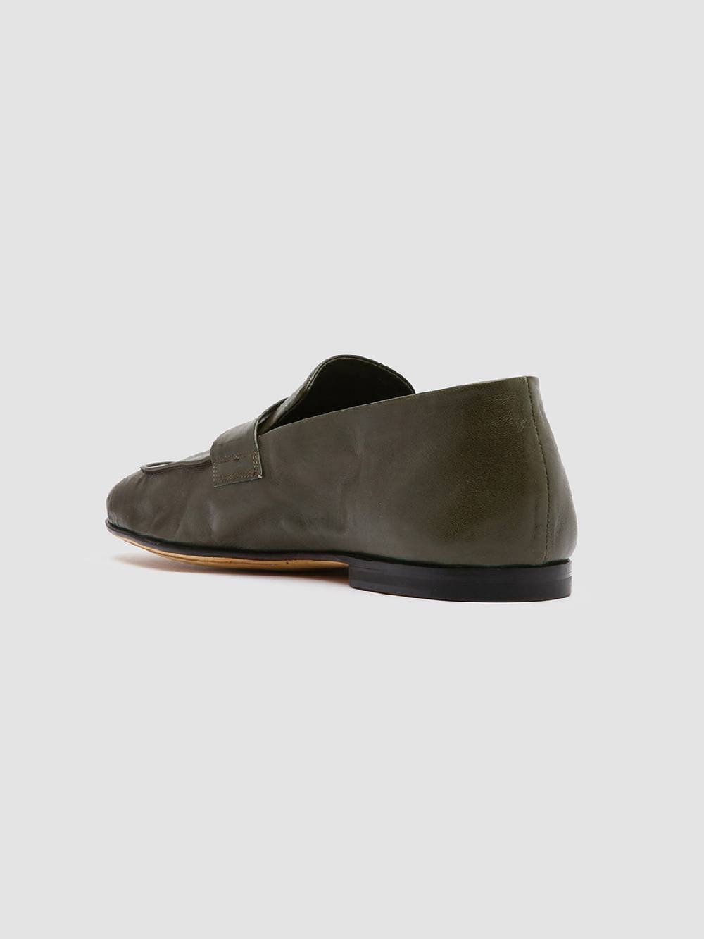 Officine Creative AIRTO 001 Mocassini Penny Loafer in Pelle Verde Offerte