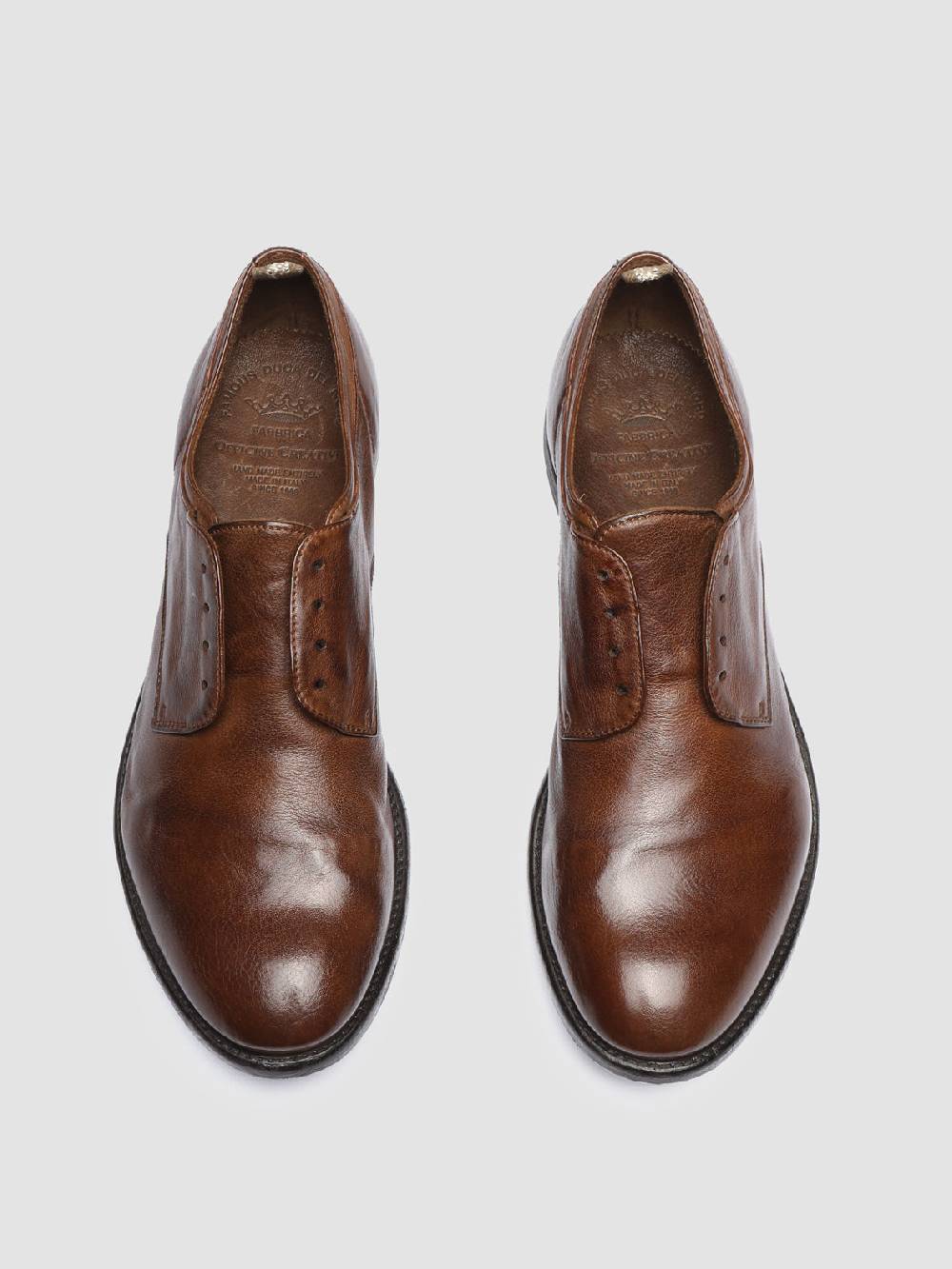 Officine Creative ARC 500 Derby in Pelle Marrone Soddisfazione Garantita
