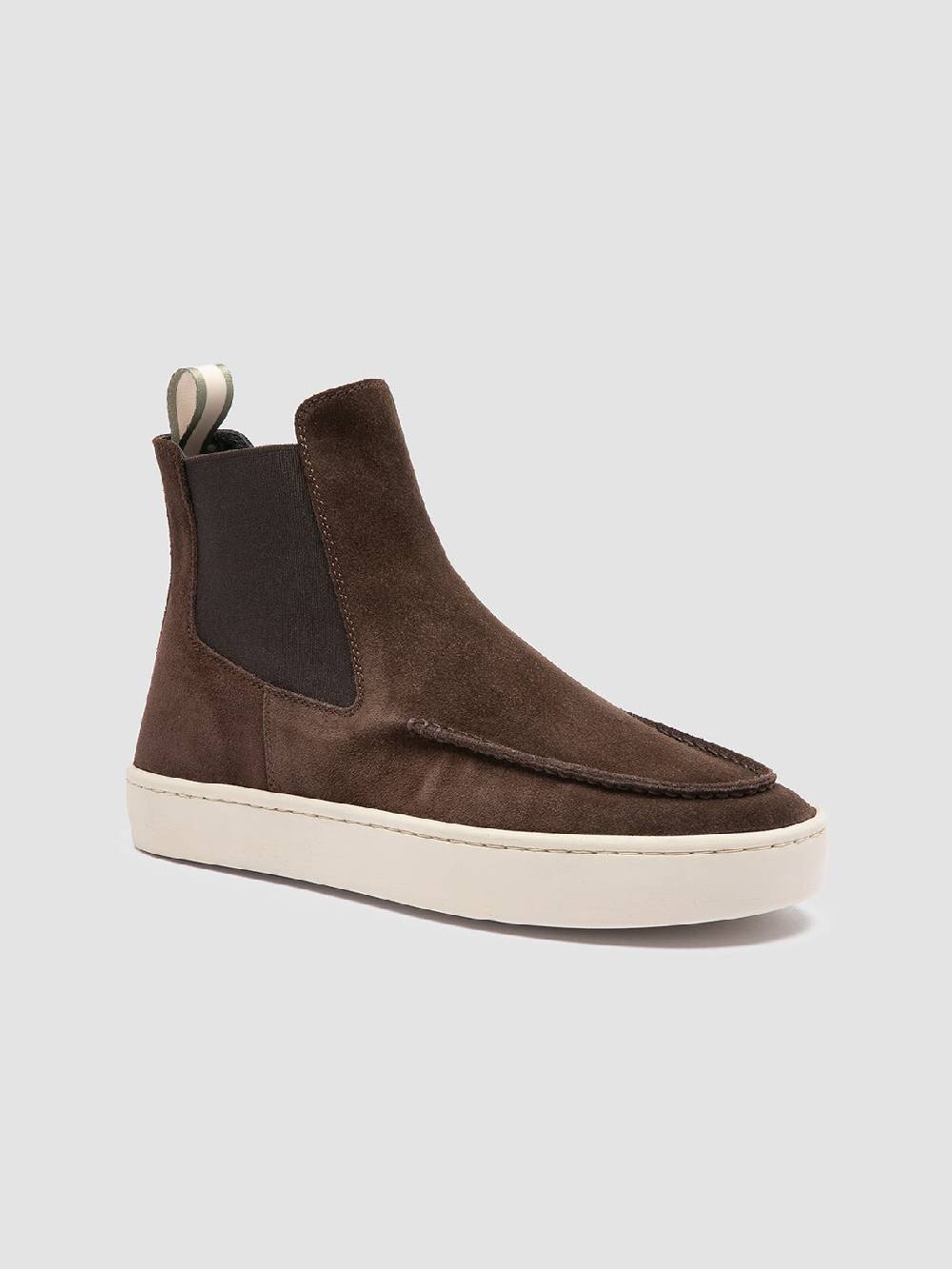 Officine Creative BUG 003 Stivaletti Chelsea in Pelle Scamosciata Marrone Promozione Limitata