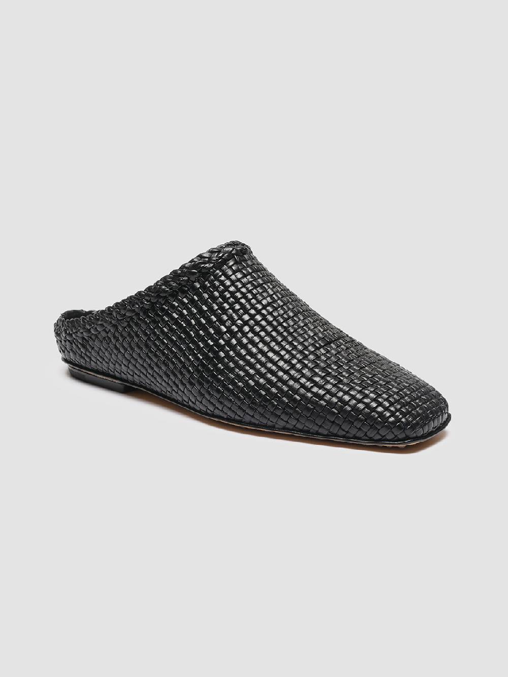 Officine Creative FLOW 001 Sabot in Pelle Nera Sottocosto
