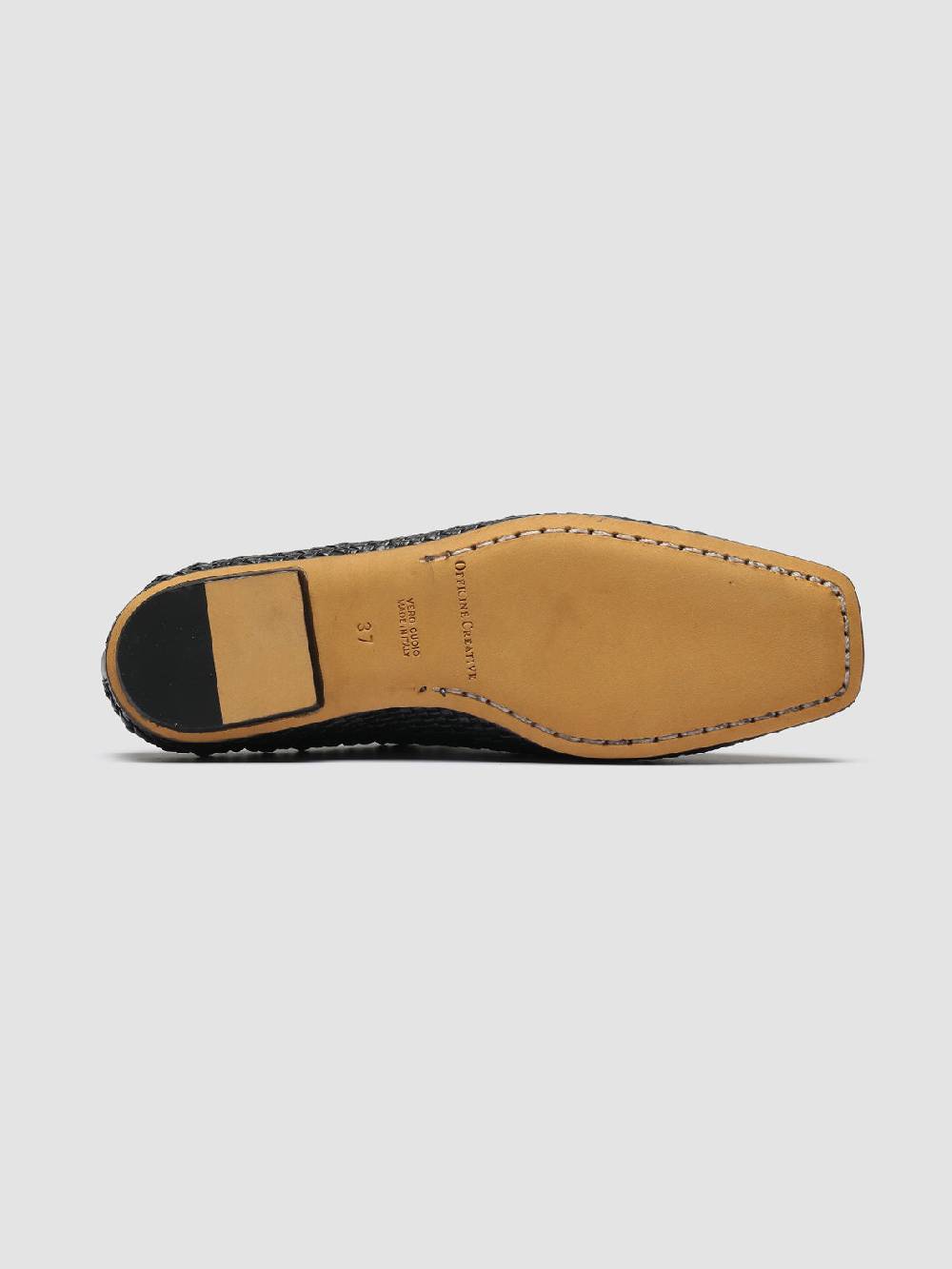 Officine Creative FLOW 001 Sabot in Pelle Nera Sottocosto