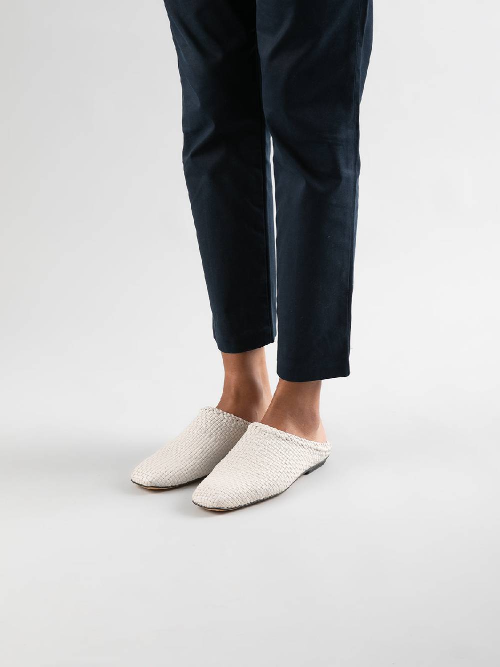 Officine Creative FLOW 001 Sabot in Pelle Nera Sottocosto