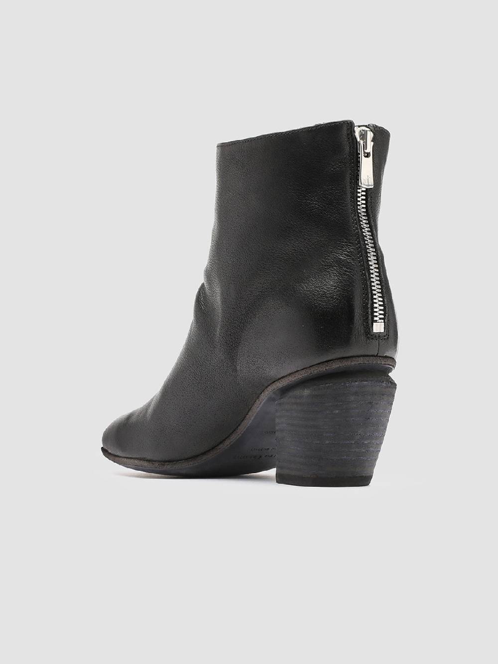 Officine Creative SEVERINE 008 Stivaletti in Pelle Nera con Zip Presa