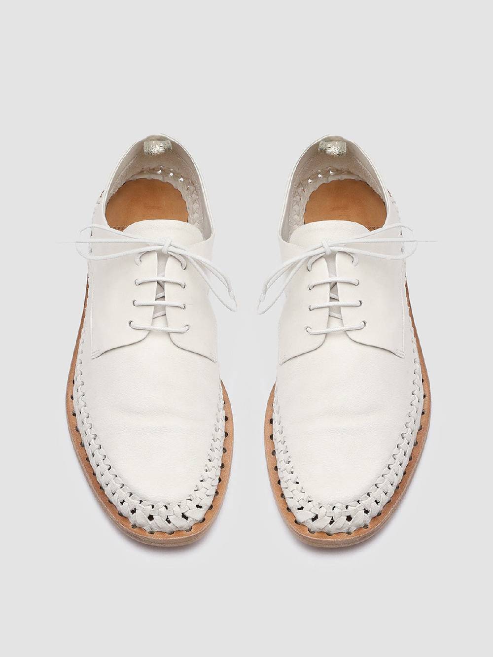 Officine Creative MABELLE 001 Derby in Nappa Bianca Offerta