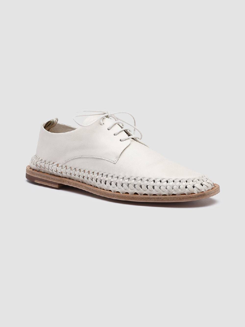Officine Creative MABELLE 001 Derby in Nappa Bianca Offerta