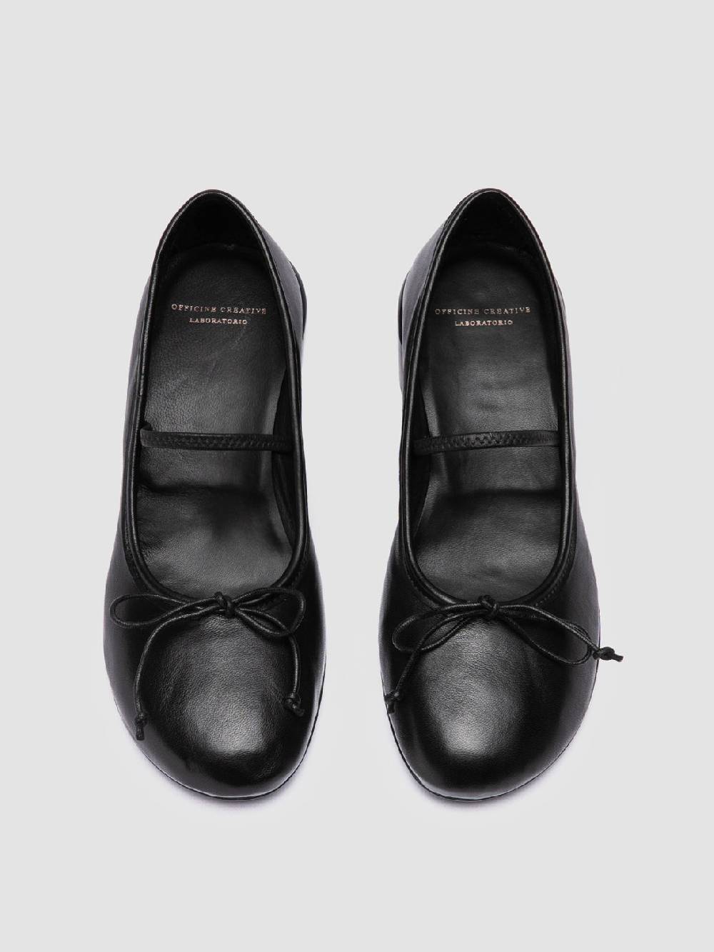 Officine Creative FLORE 001 Ballerine in Pelle Nera Economico