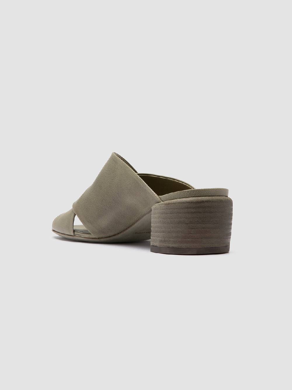 Officine Creative HADRY 007 Sandali Slide in Pelle Verde Offerte