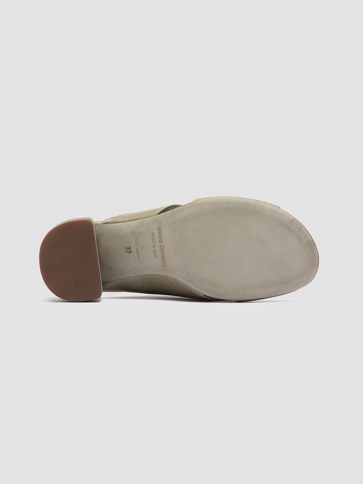 Officine Creative HADRY 007 Sandali Slide in Pelle Verde Offerte