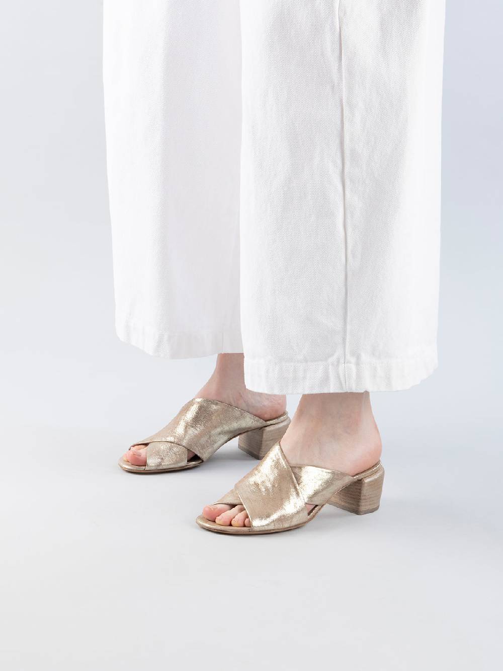 Officine Creative HADRY 007 Sandali Slide in Pelle Tortora Hotsell