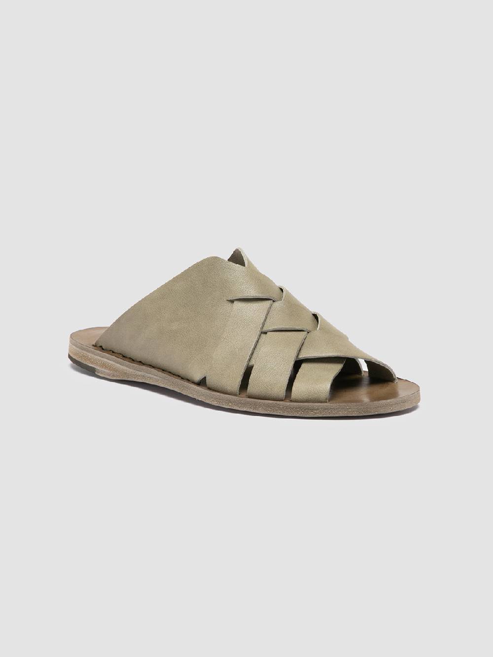 Officine Creative ITACA 049 Sandali Slide in Pelle Verde I Più Venduti