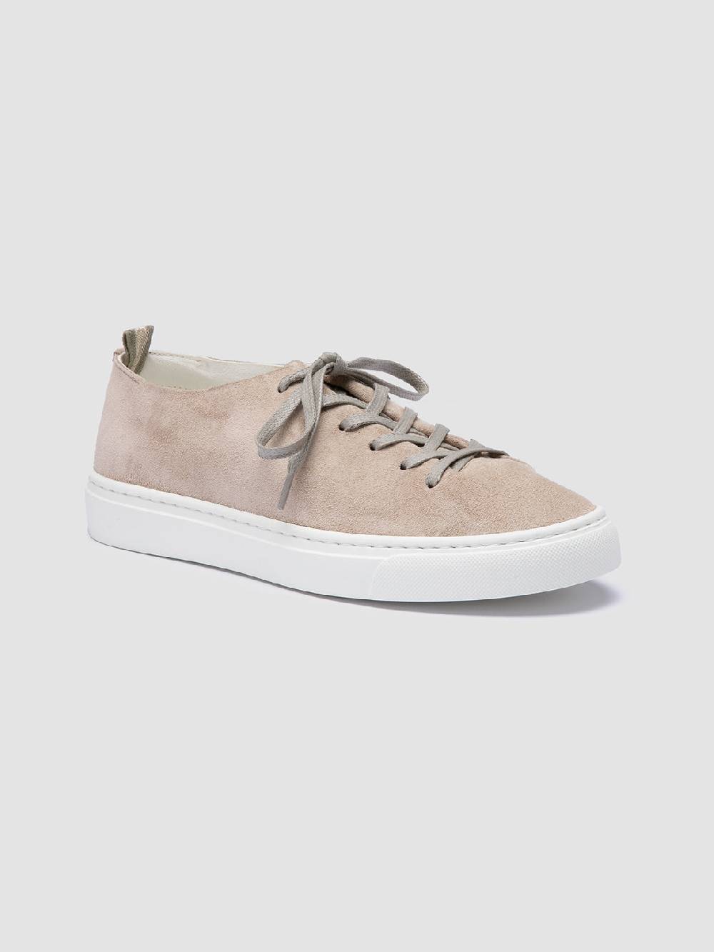 Officine Creative LEGGERA 100 Taupe Suede Low Top Sneakers In Saldo