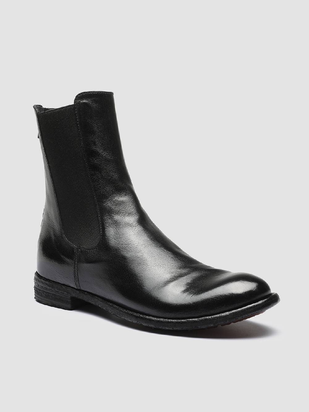 Officine Creative LEXIKON 073 Stivaletti Chelsea in Pelle Nera Italy