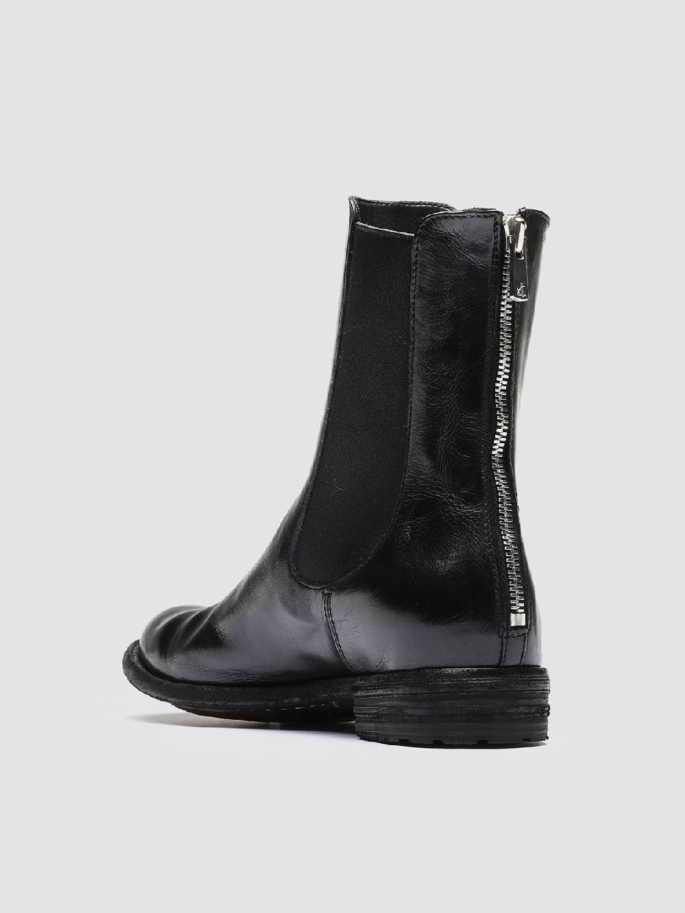 Officine Creative LEXIKON 073 Stivaletti Chelsea in Pelle Nera Italy