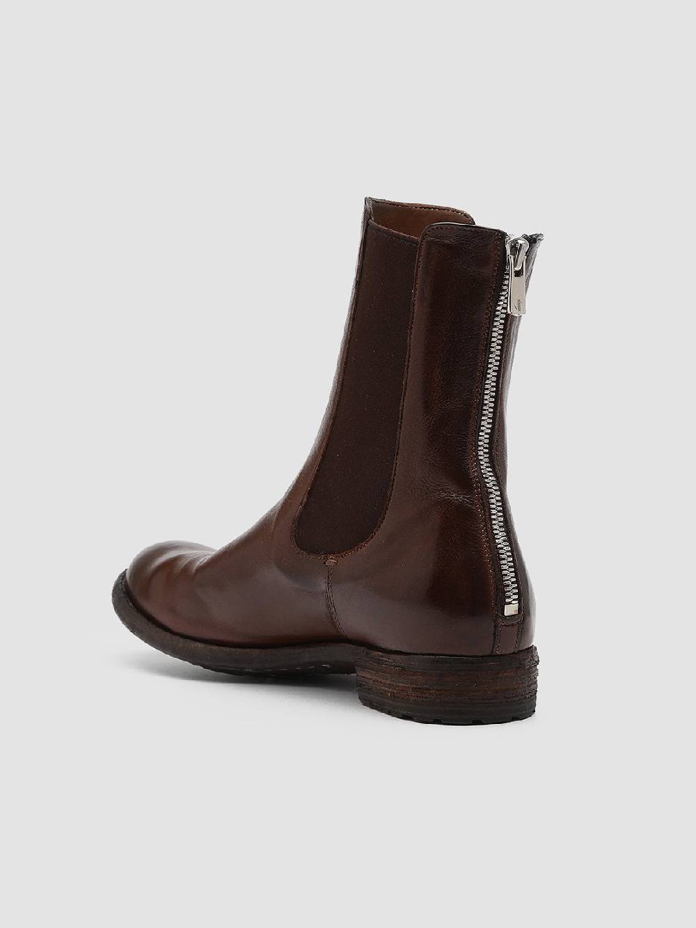 Officine Creative LEXIKON 073 Stivaletti Chelsea in Pelle Marrone Offerta temporanea
