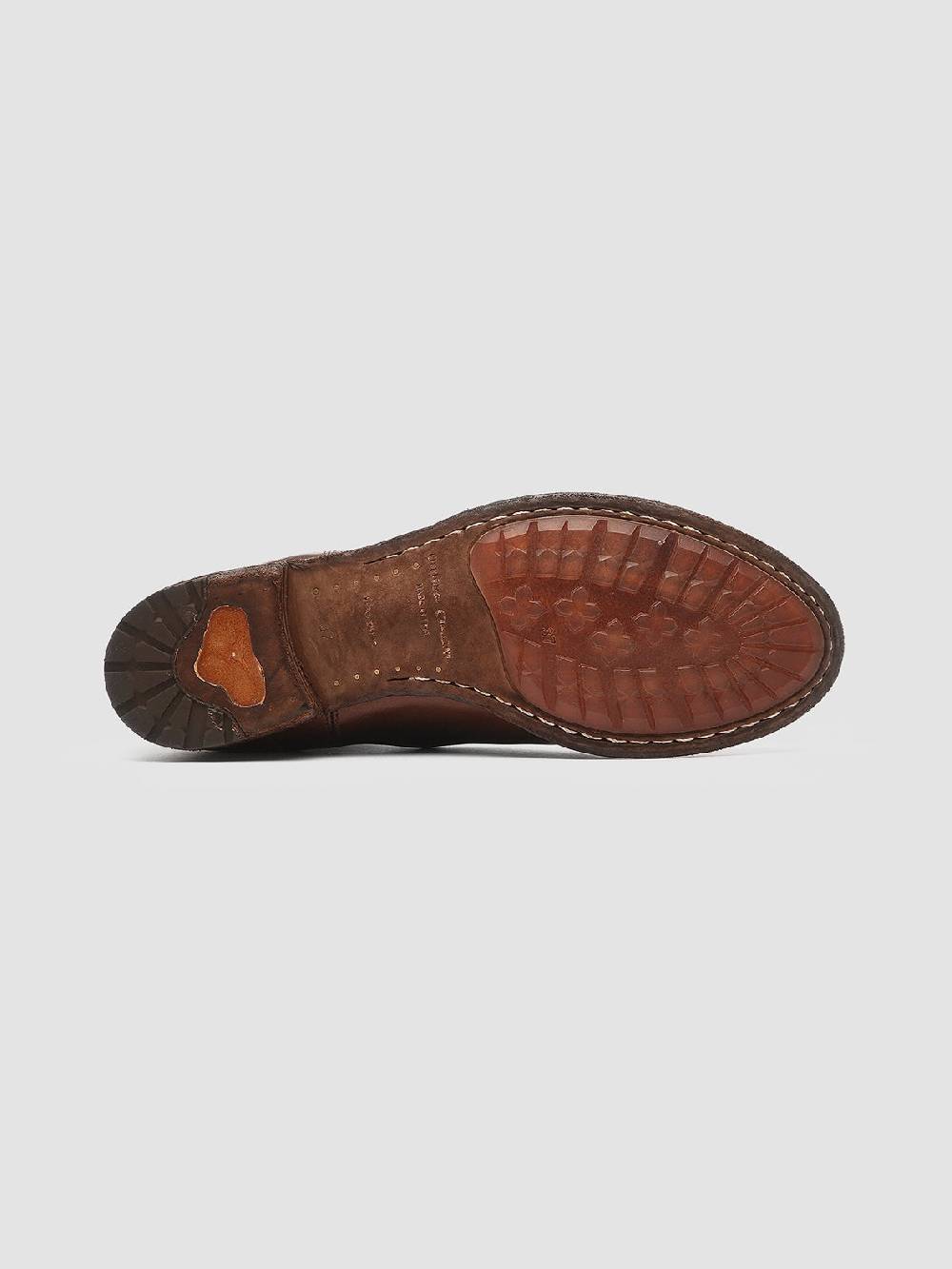 Officine Creative LEXIKON 073 Stivaletti Chelsea in Pelle Marrone Offerta temporanea