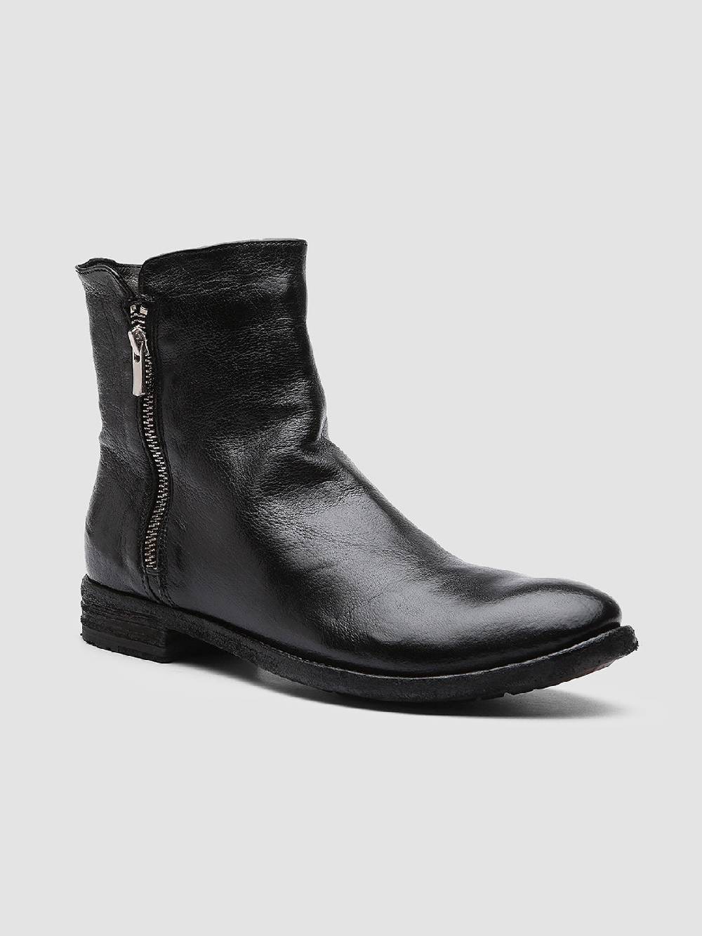 Officine Creative LEXIKON 097 Stivaletti in Pelle Nera Offerte esclusive