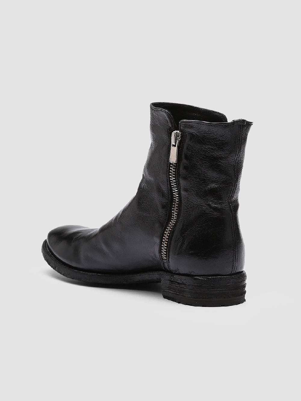 Officine Creative LEXIKON 097 Stivaletti in Pelle Nera Offerte esclusive