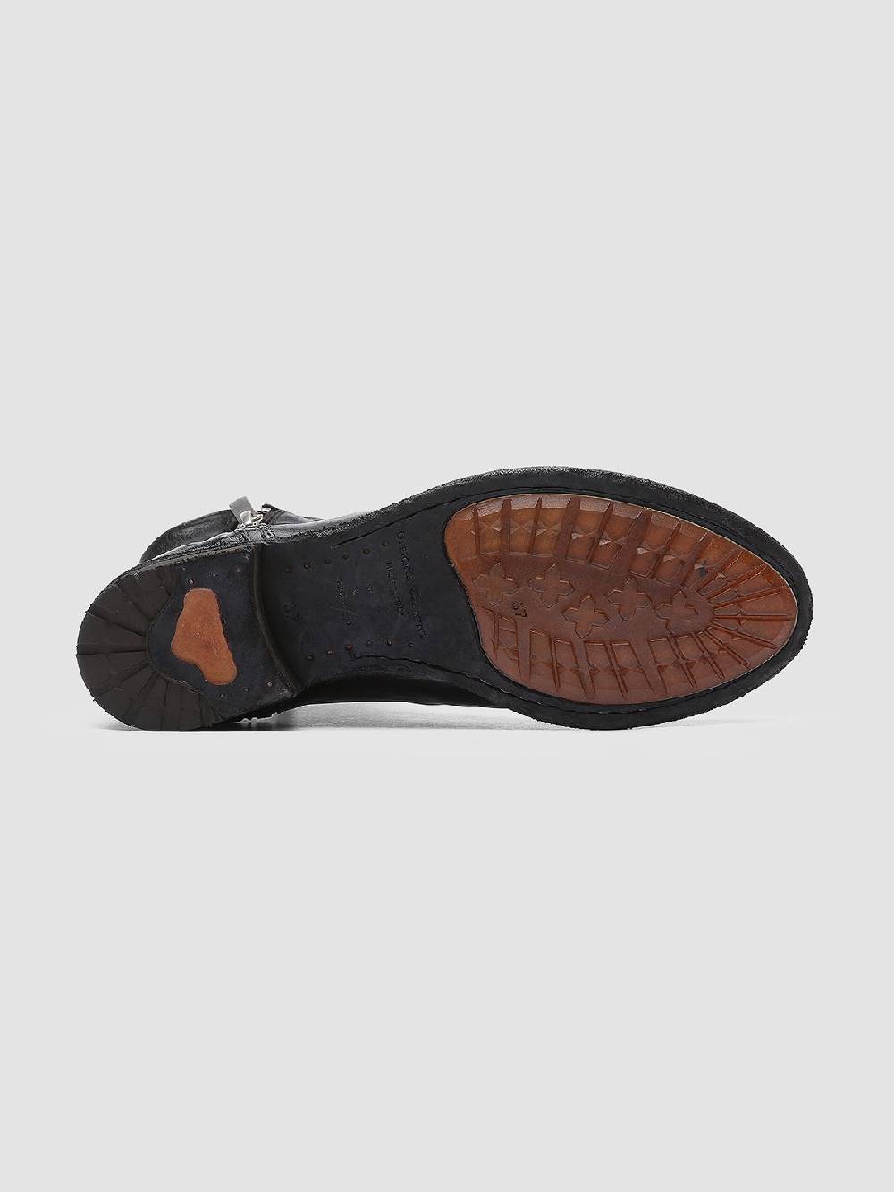 Officine Creative LEXIKON 097 Stivaletti in Pelle Nera Offerte esclusive