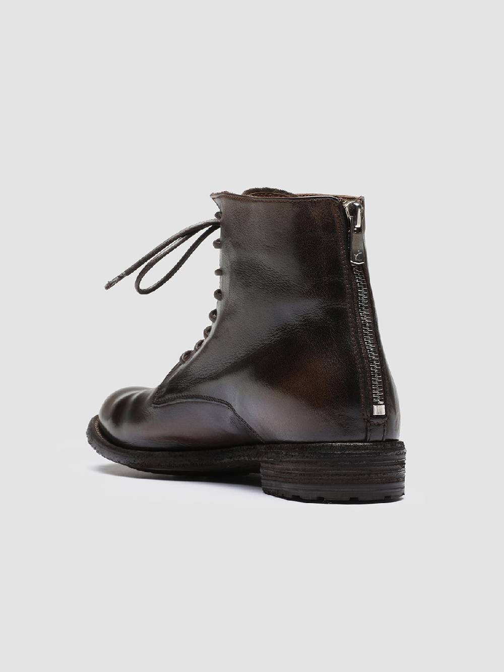 Officine Creative LEXIKON 123 Stivaletti in Pelle Marrone con Zip Qualità