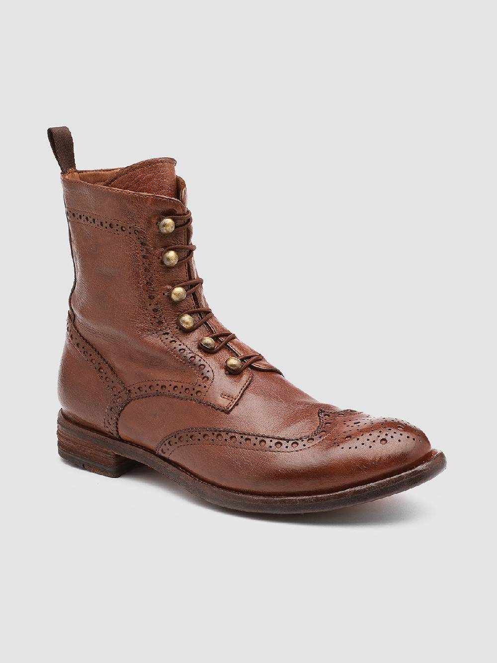 Officine Creative LEXIKON 131 Stivaletti in Pelle Marrone Offerte stagionali
