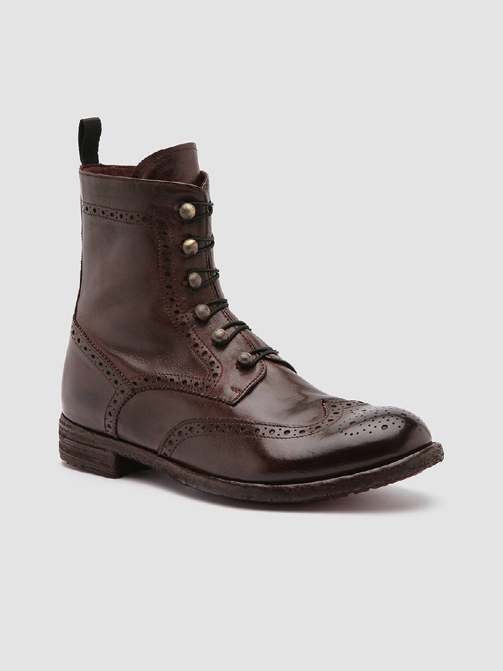 Officine Creative LEXIKON 131 Stivaletti in Pelle Marrone Liquidazione