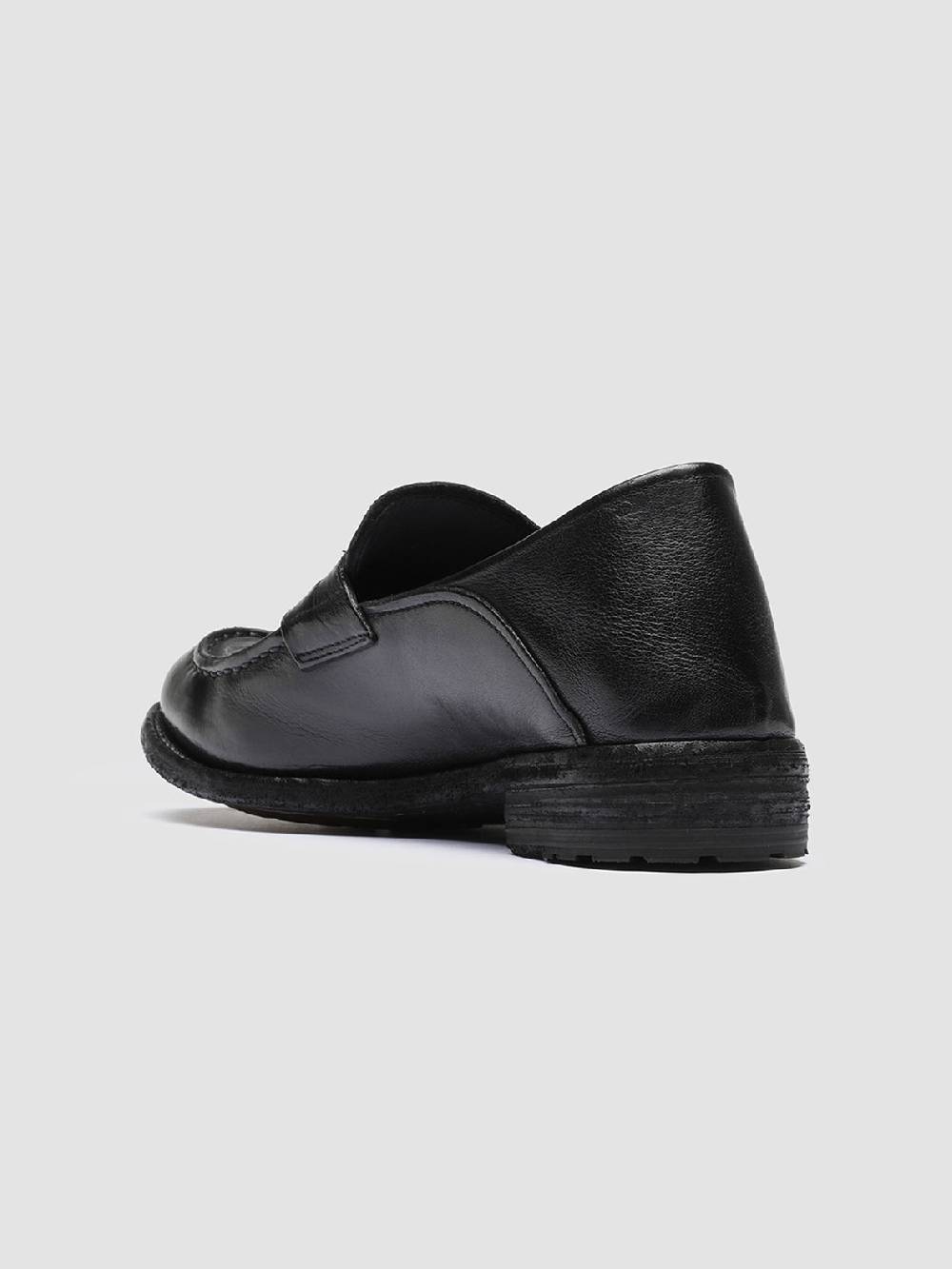 Officine Creative LEXIKON 140 Mocassini Penny Loafer in Pelle Nera Pezzi Unici
