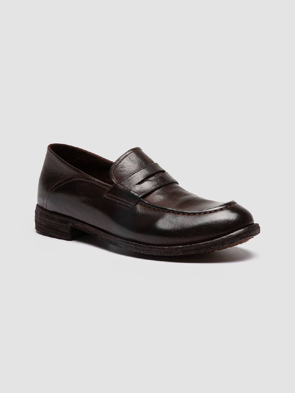 Officine Creative LEXIKON 140 Mocassini Penny Loafer in Pelle Marrone Offerte speciali