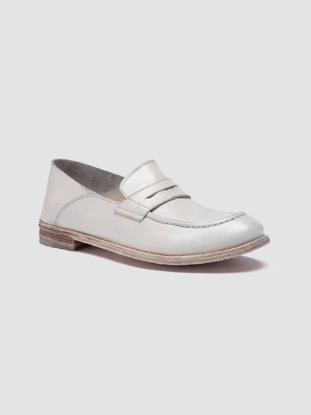 Officine Creative LEXIKON 516 White Leather Loafers Fino Al -60%
