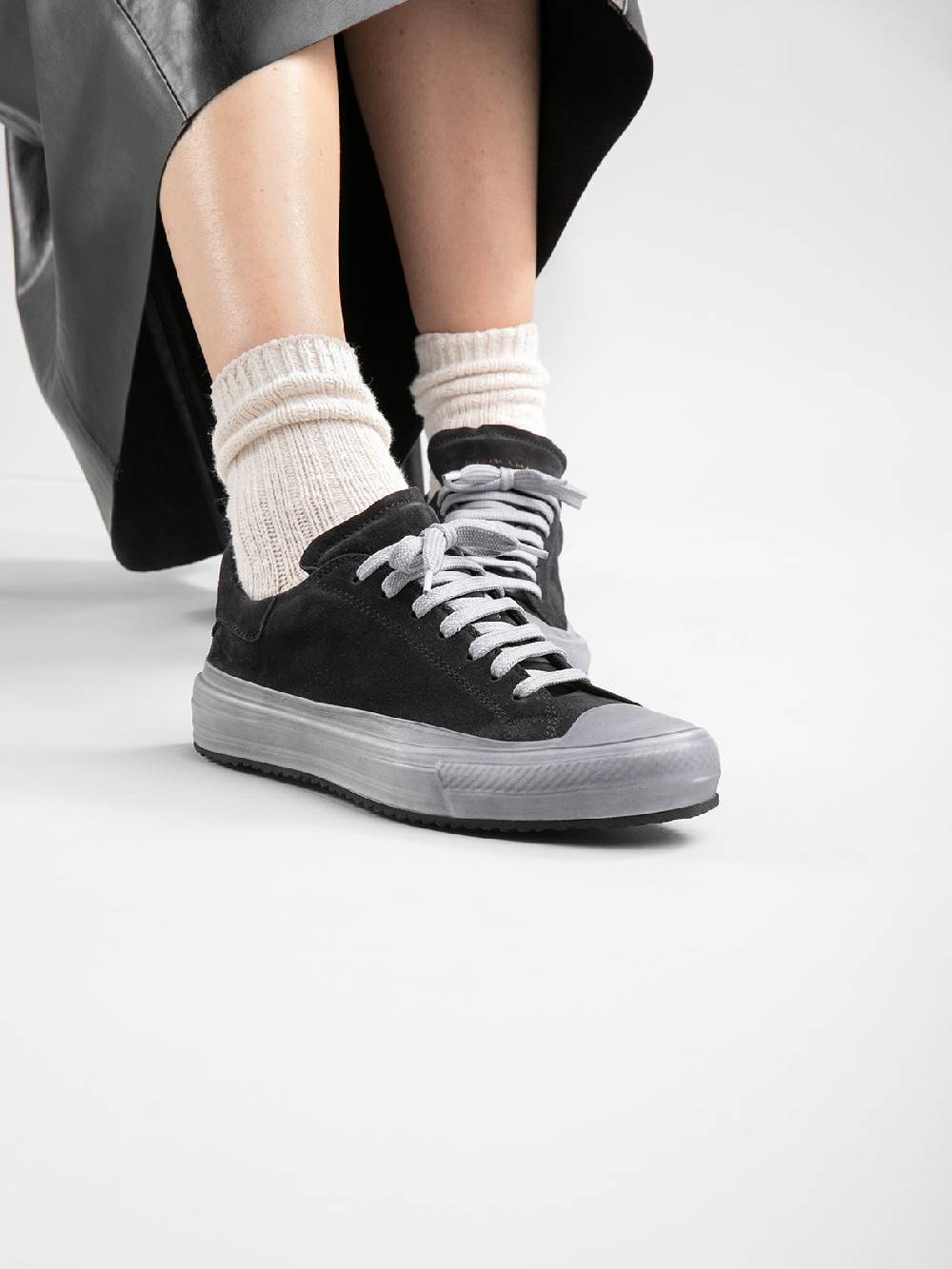 Officine Creative MES 105 Sneakers in Pelle Scamosciata Avorio Promozione temporanea