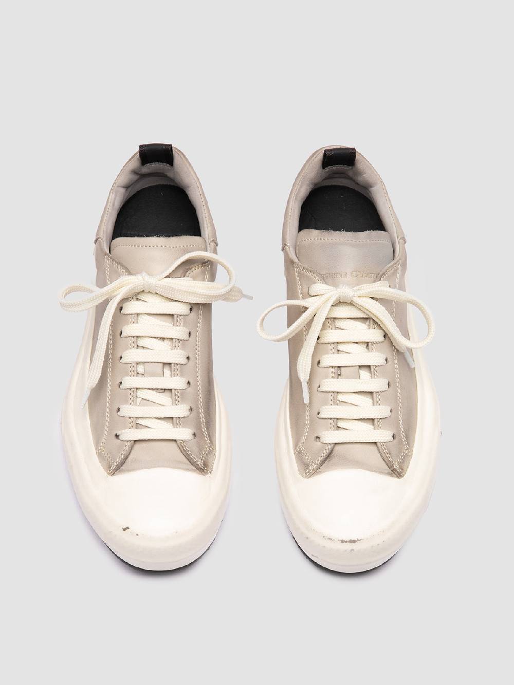 Officine Creative MES DD 101 Sneaker Basse in Pelle Grigia Offerta