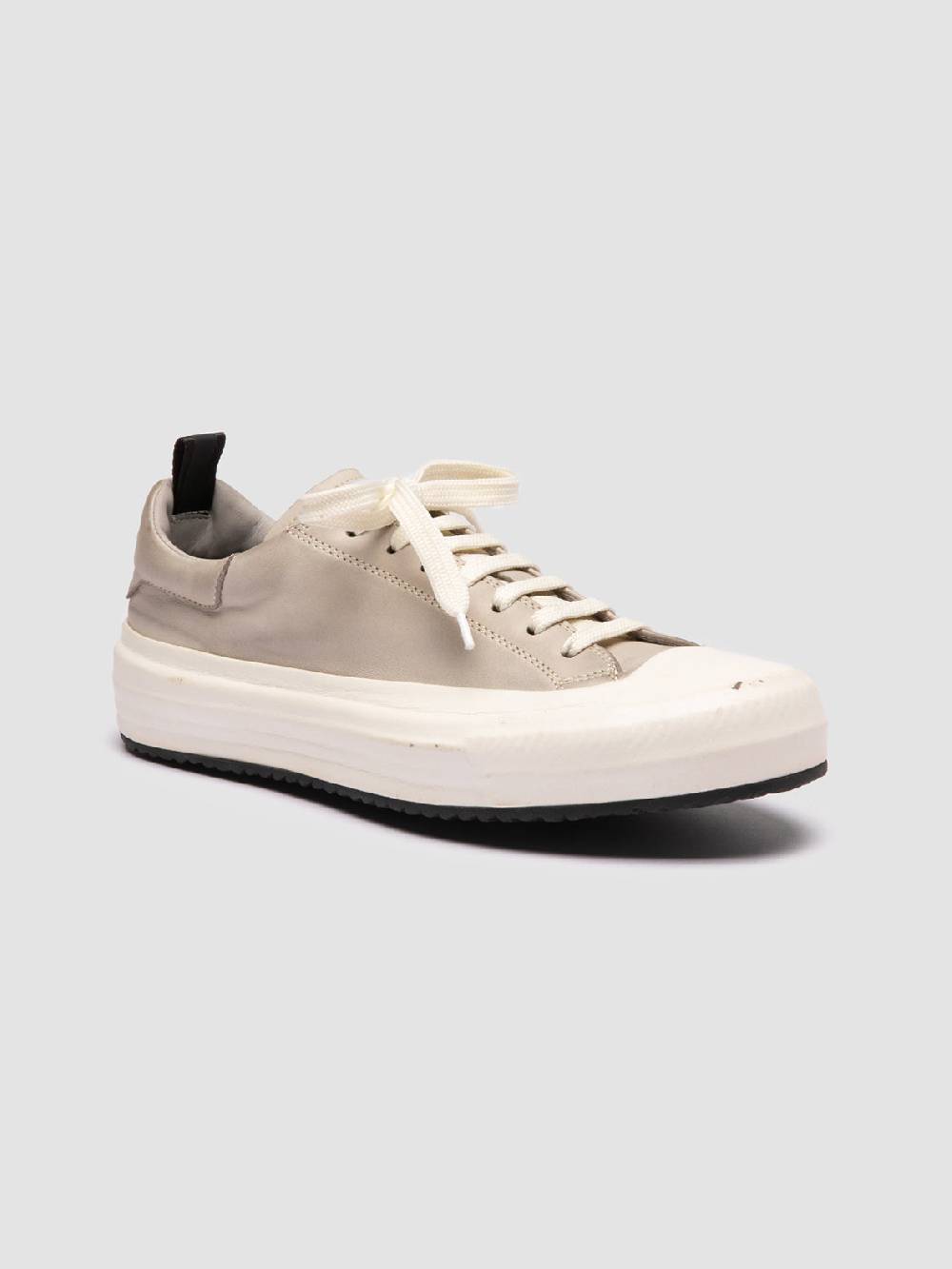 Officine Creative MES DD 101 Sneaker Basse in Pelle Grigia Offerta