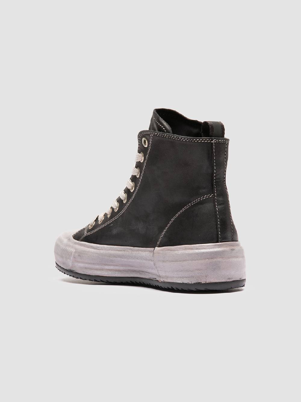 Officine Creative MES DD 102 Sneaker Alte in Pelle Nera Economico