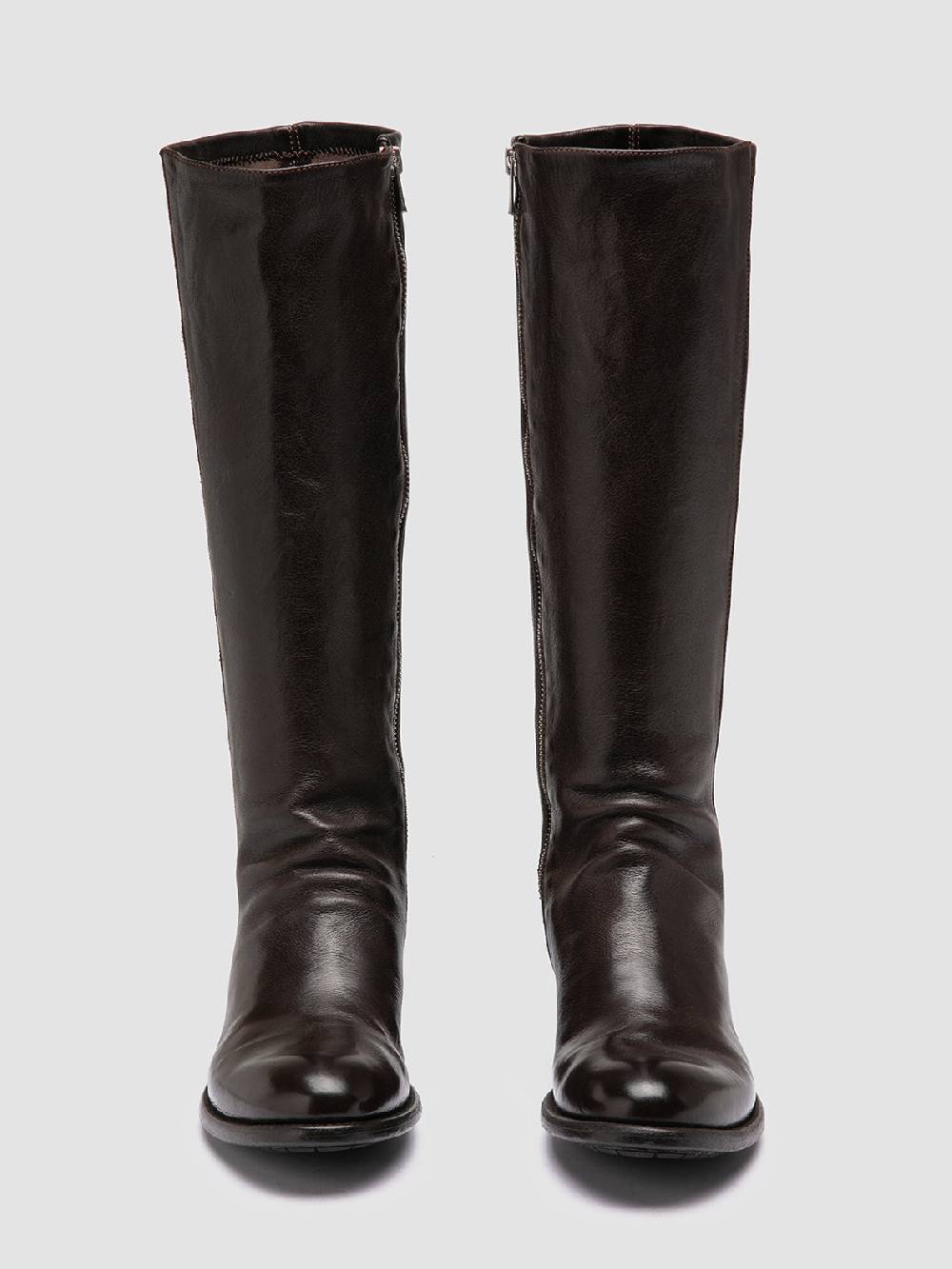 Officine Creative LIS 005 Stivali con Zip in Pelle Marrone Offerte