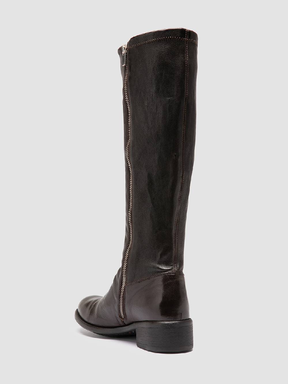 Officine Creative LIS 005 Stivali con Zip in Pelle Marrone Offerte