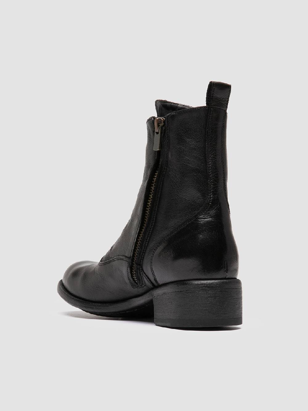 Officine Creative LIS 006 Stivali con Zip in Pelle Nera Discount Store per i nuovi prodotti